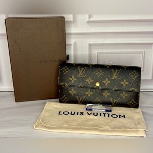 Louis Vuitton Monogram Sarah Wallet – Full Size Flap | Full Set | Vintage Icon